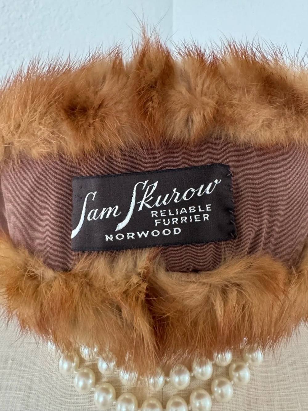 Vintage Real Fur Scarf Collar Clips Women's Luxury Wrap 38”